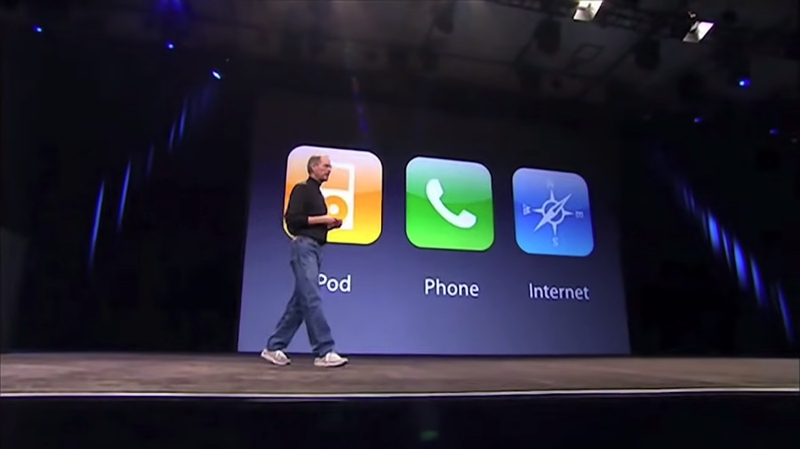 Steve Jobs prezentacja -  trzy urządzenia